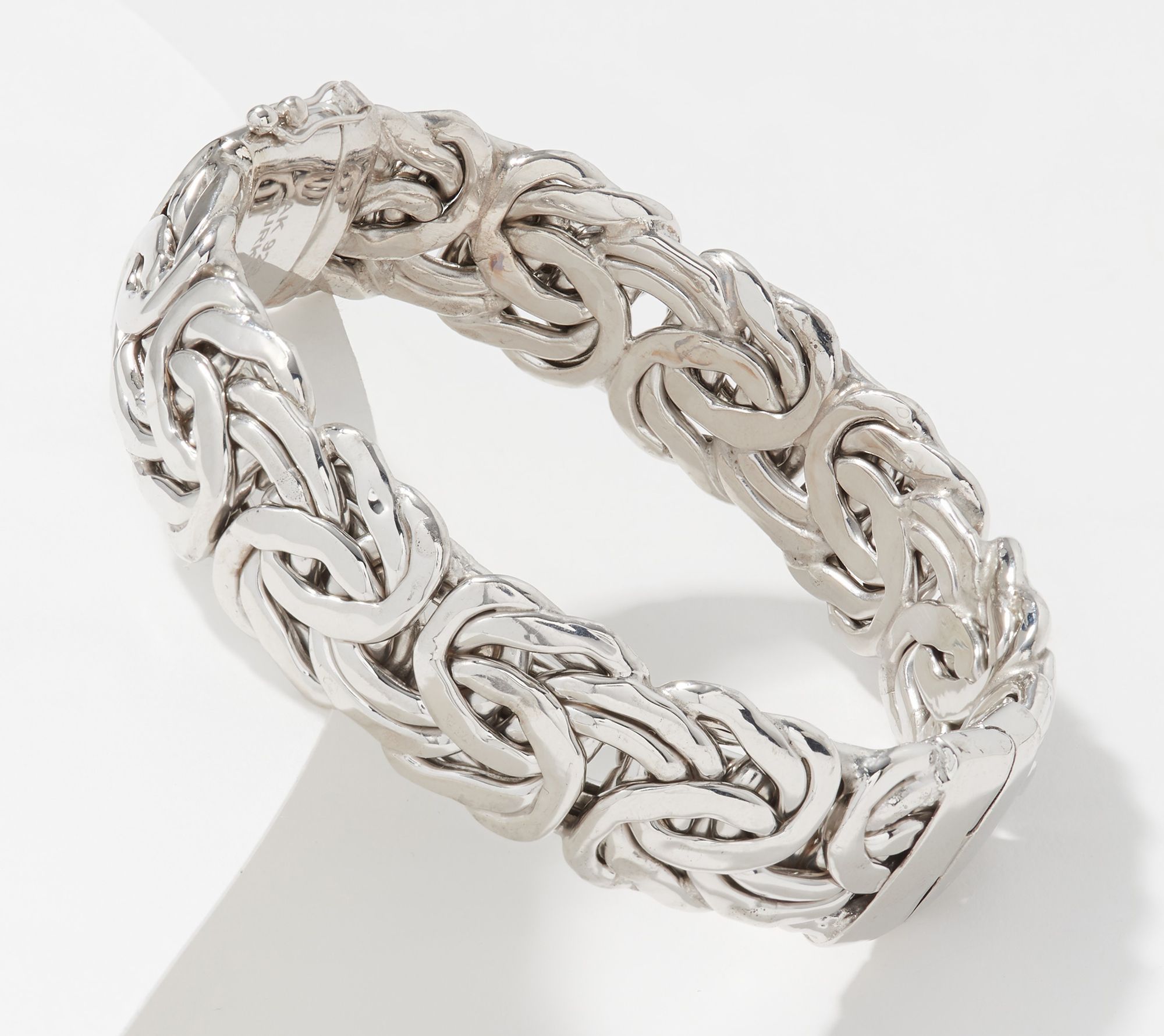 Sterling Silver Byzantine Bangle, 29.5-34.0g by Silver Style