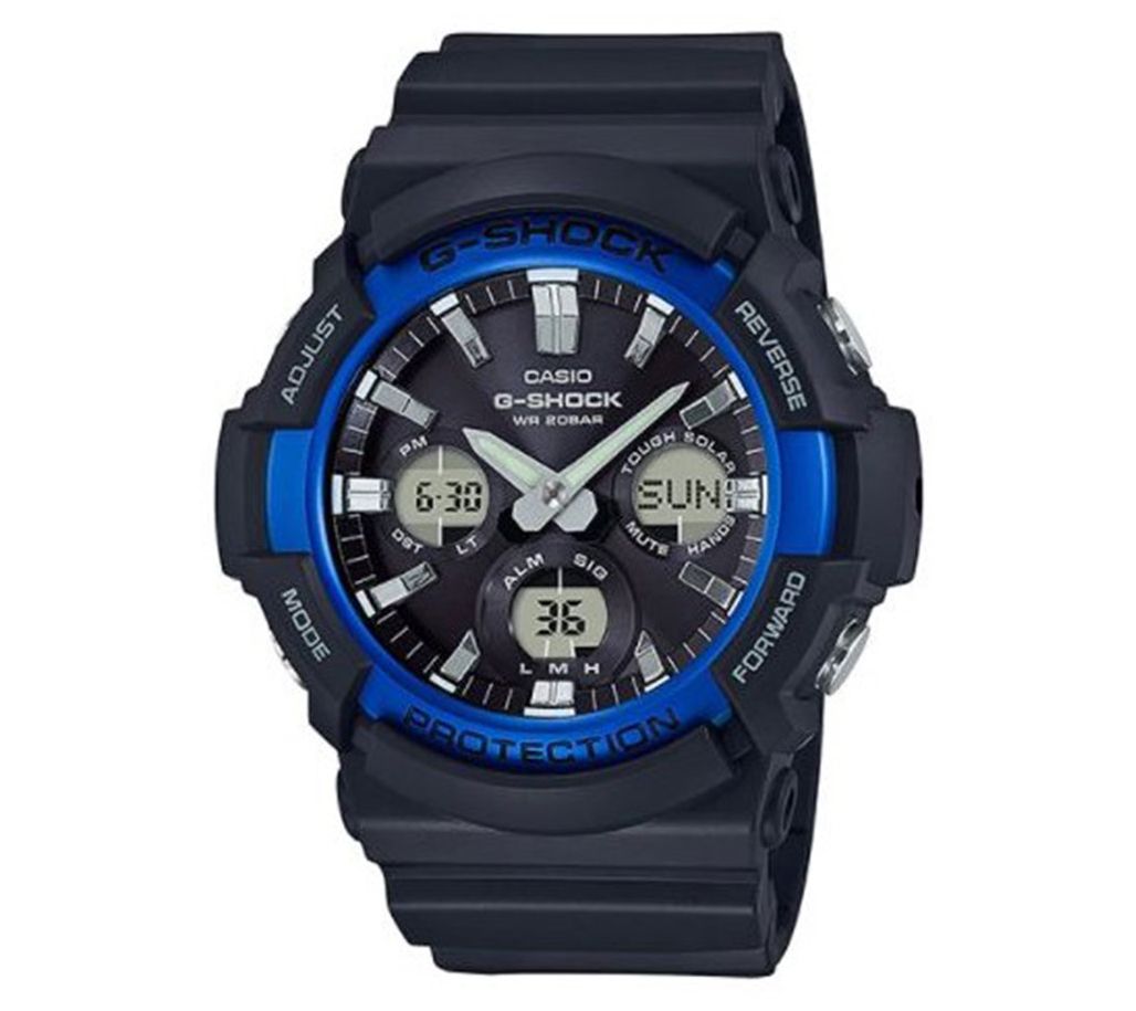 Casio G-Shock Solar-Powered Watch, Black Strap