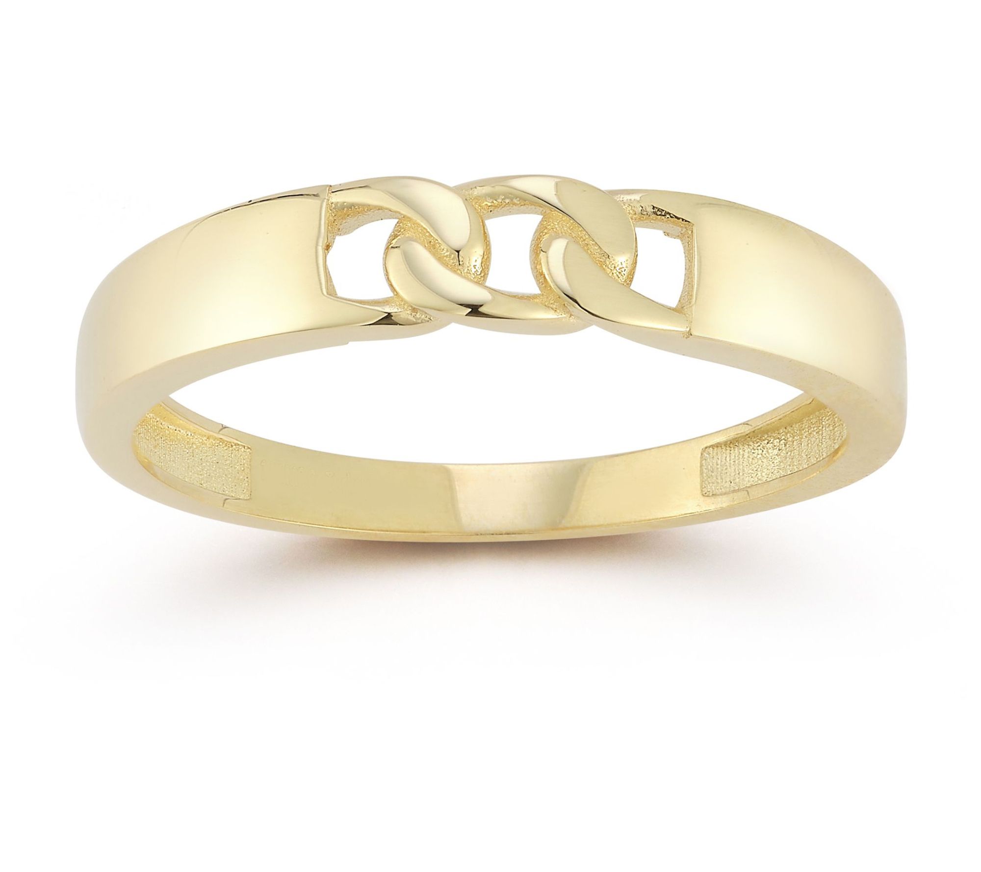 Luminosa Gold Triple Curb Link Band Ring, 14K