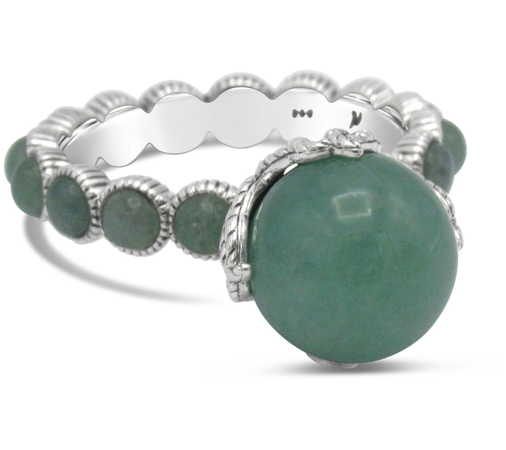 Tiffany Kay Studio Sterling Silver Aventurine Bead Ring
