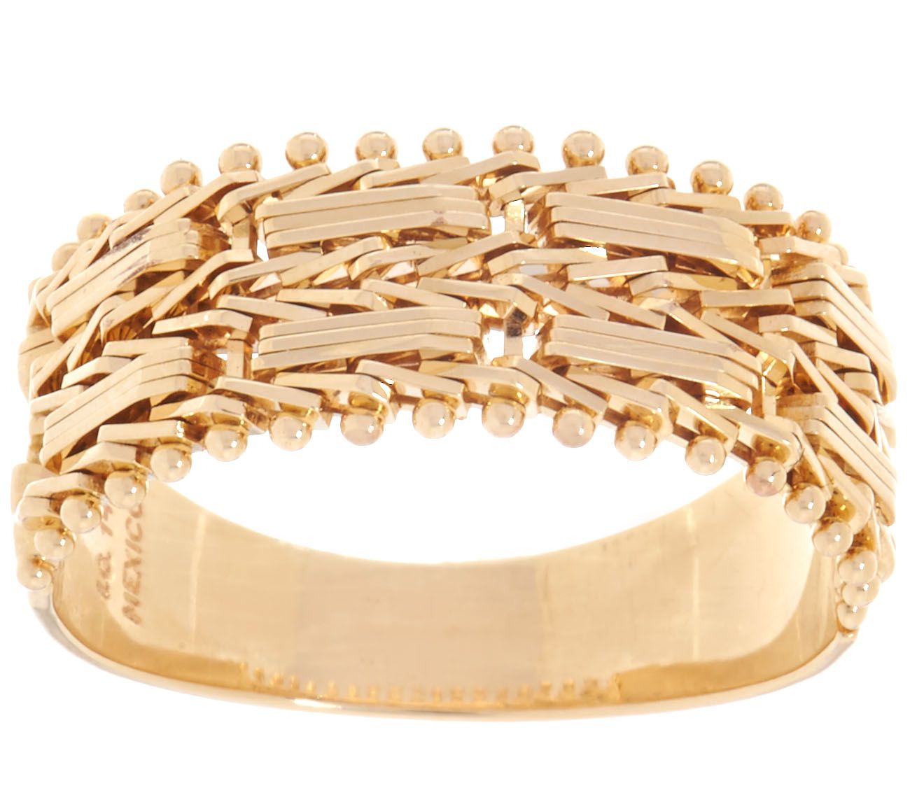 Imperial Gold Mirror Bar Band Ring 14K Gold - Page 1 — QVC.com