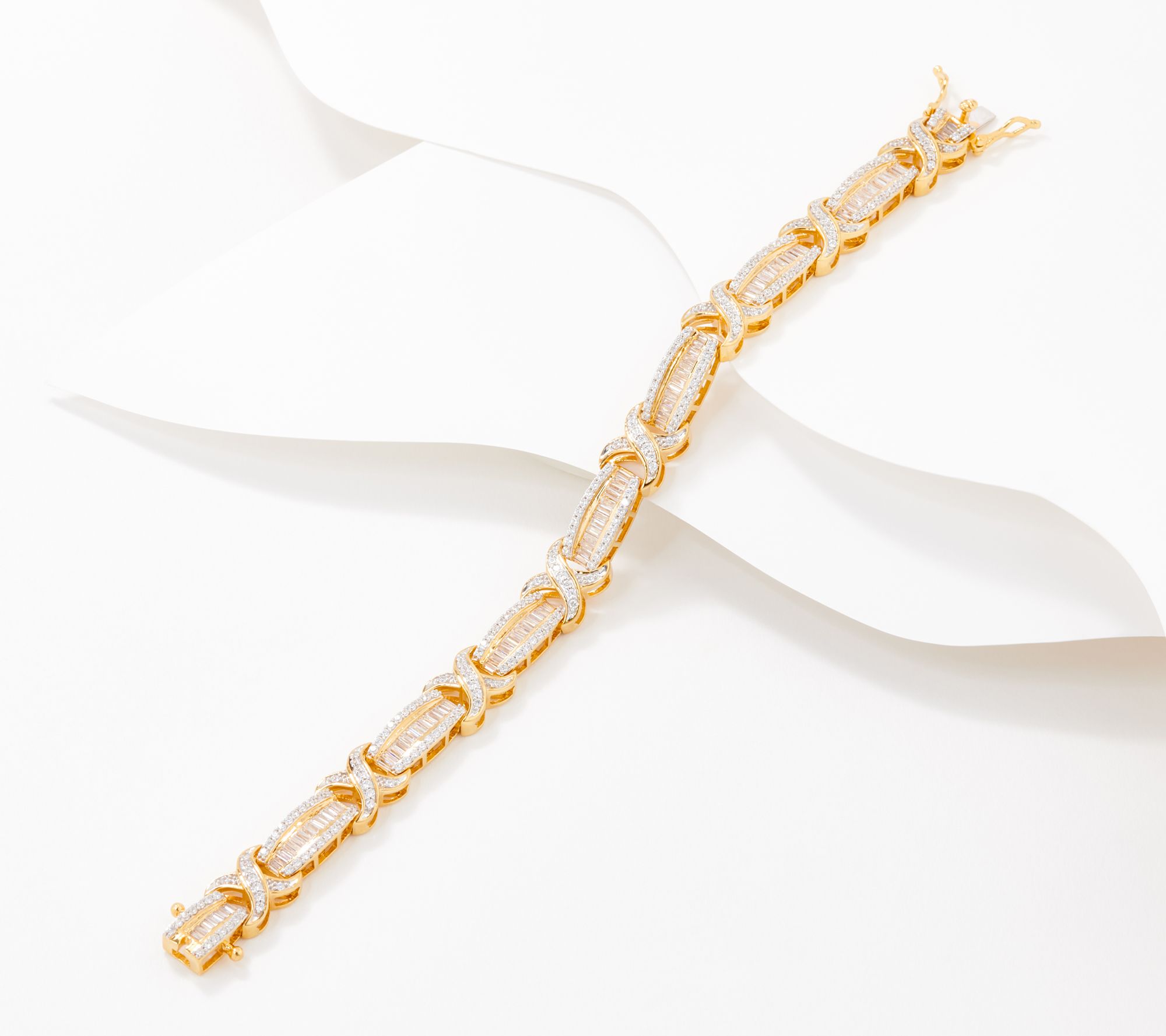 Diamonique x Lisa Mason Baguette Tennis Bracelet