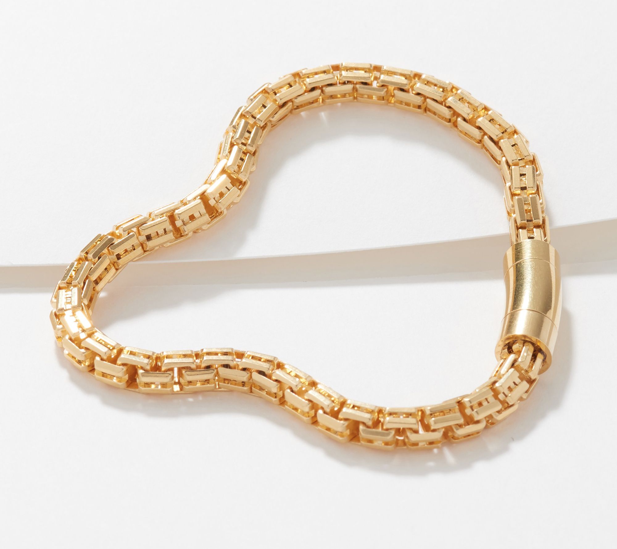 Italian Silver Split Link Bracelet, 19.0-21.0g