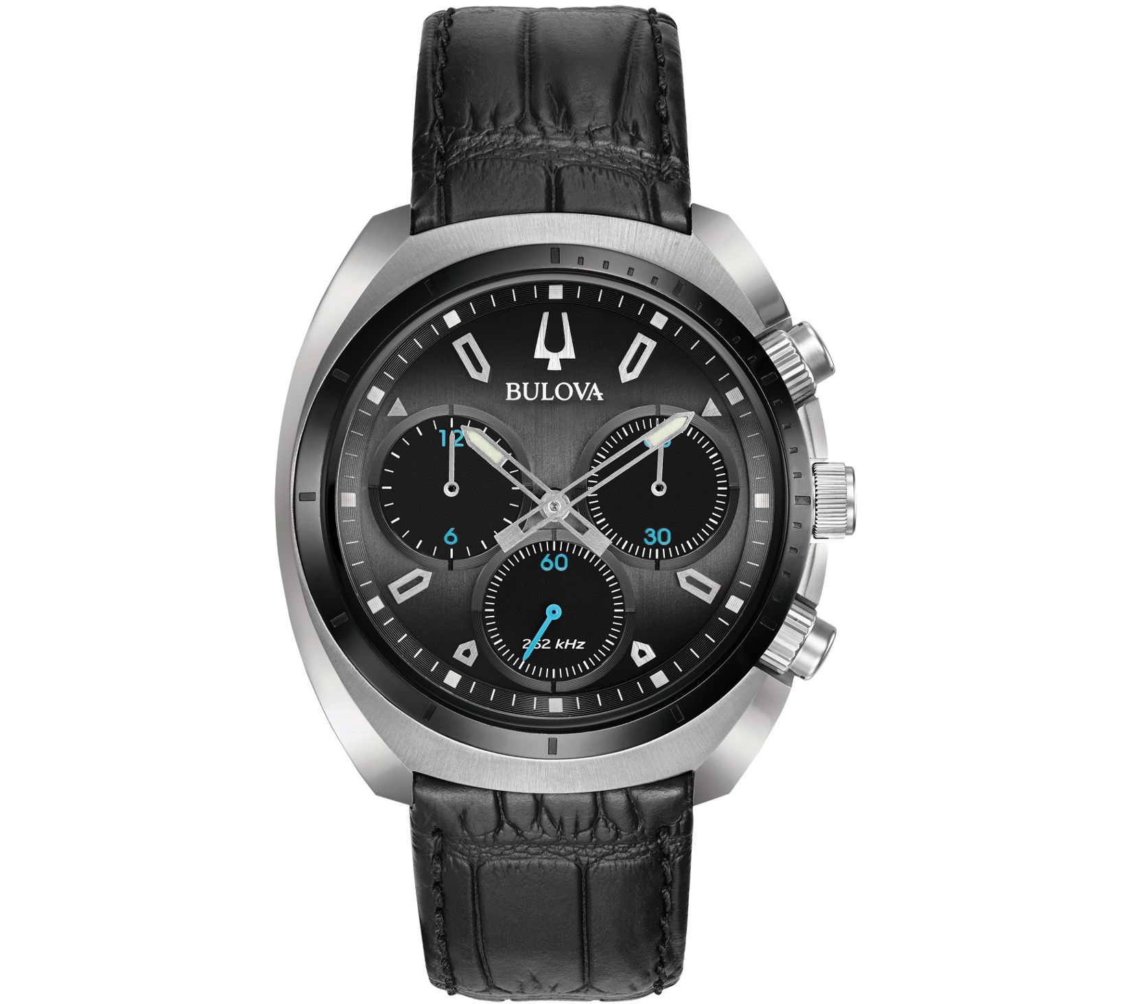 Bulova Mens CURV Chronograph Leather Strap Wat ch