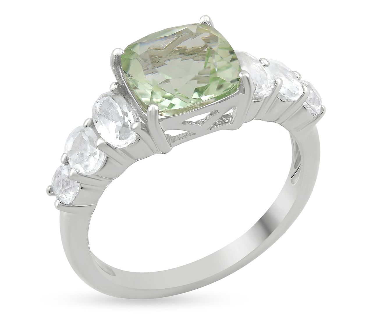 Generation Gems Cushion & Oval Gemstone Ring, S terling Silver