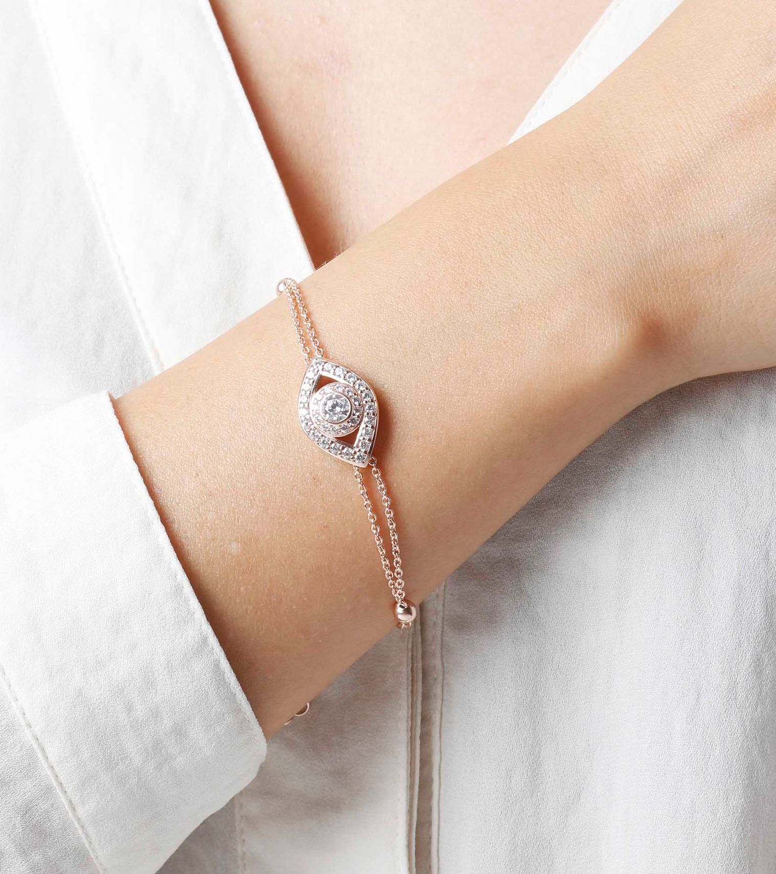 Netali Nissim for Diamonique Evil Eye Bracelet, Sterling