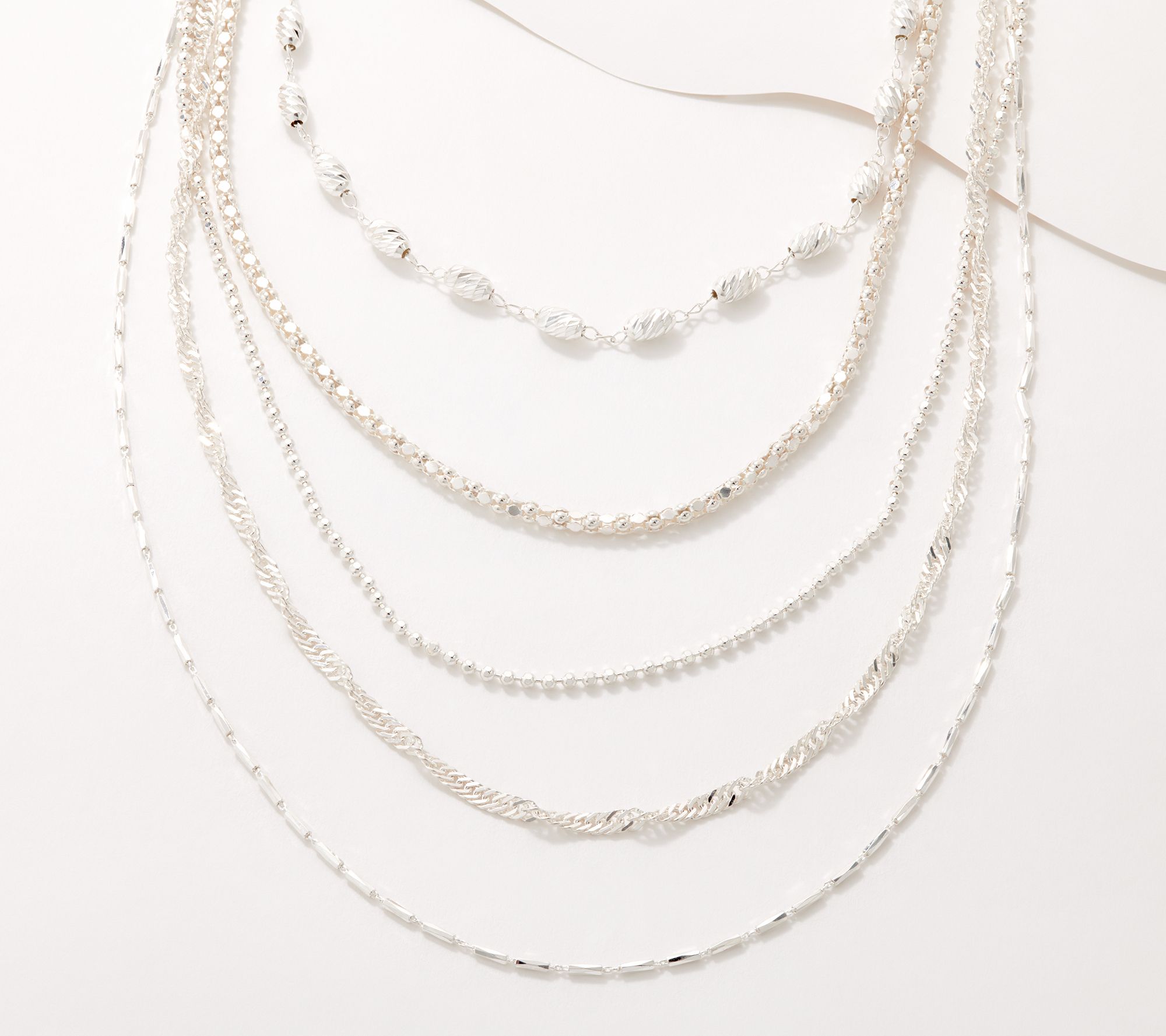UltraFine Silver Interchangeable Graduated Necklace, 36g