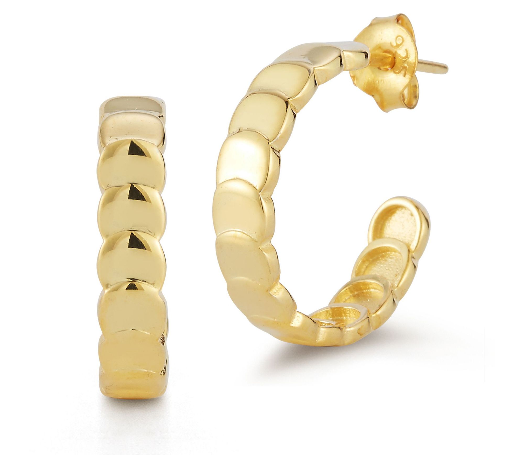 Sterlina Silver Circle Design Hoop Earrings, St erling