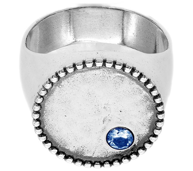 Or Paz Sterling Silver Personalized Gemstone Ri  ng