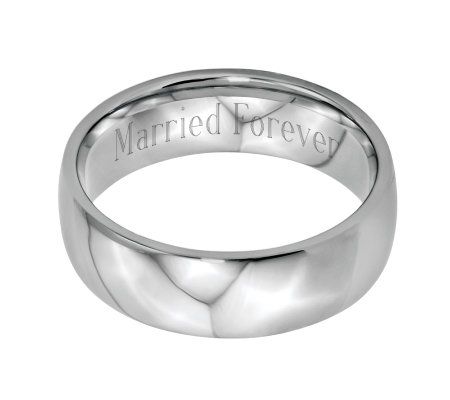 Stainless Steel 7mm Polished Engravable Ring