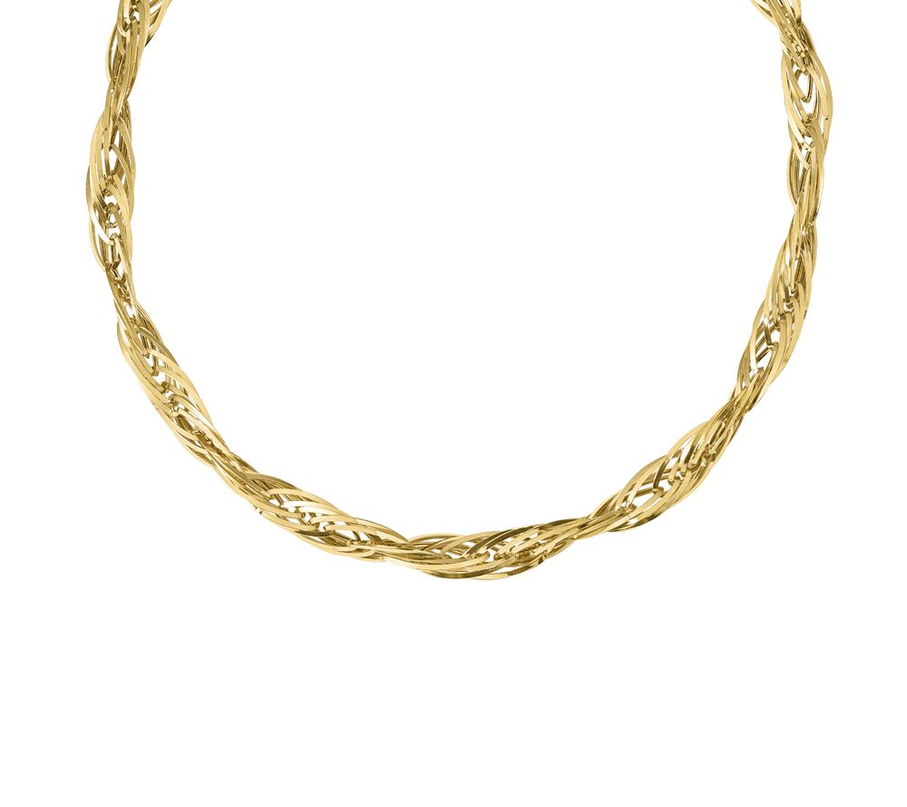 Italian Gold 18 Oval Interlocking Necklace 14K , 12.8g