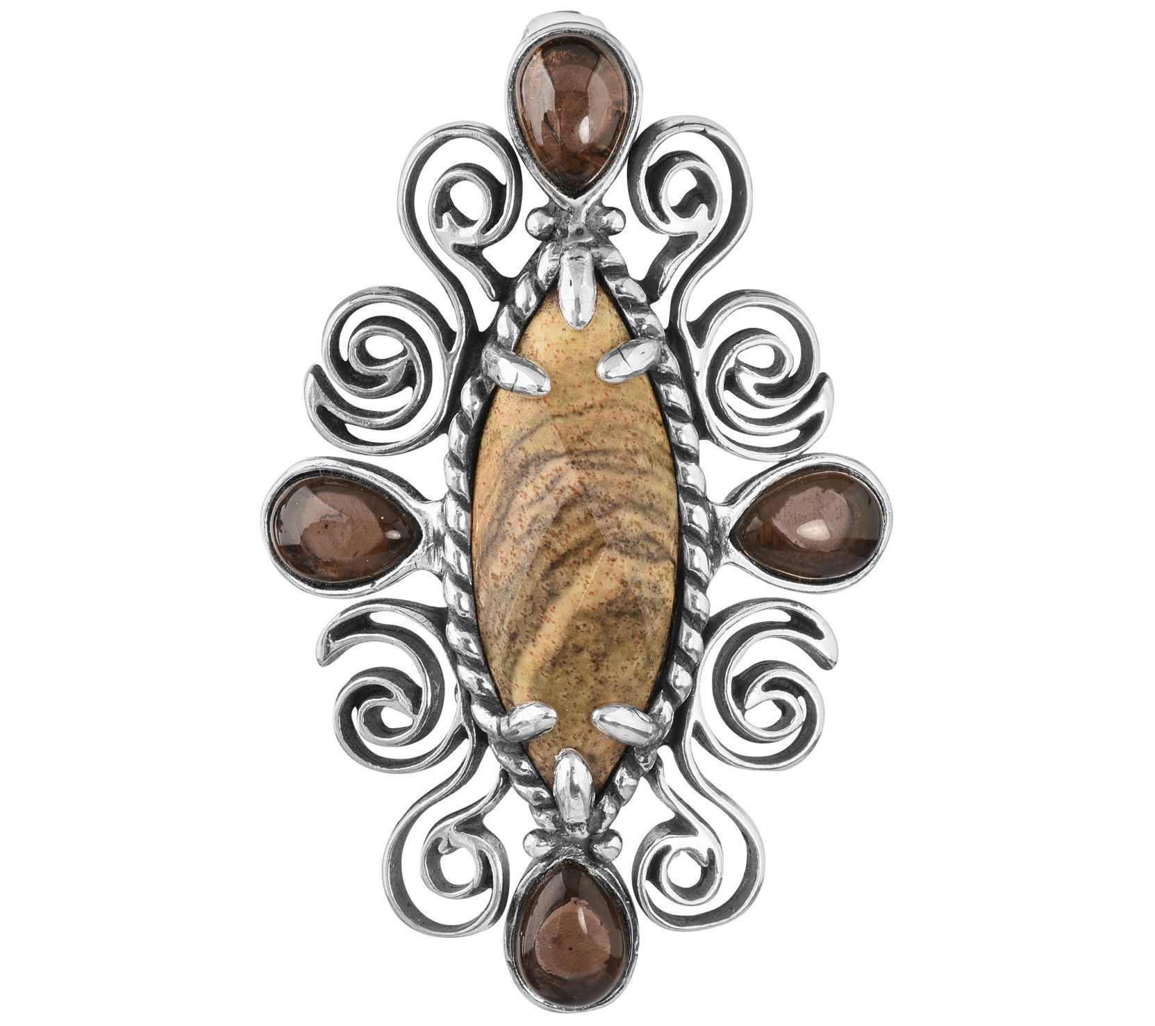 Carolyn Pollack Sterling Shades of Brown Gemsto ne Enhancer