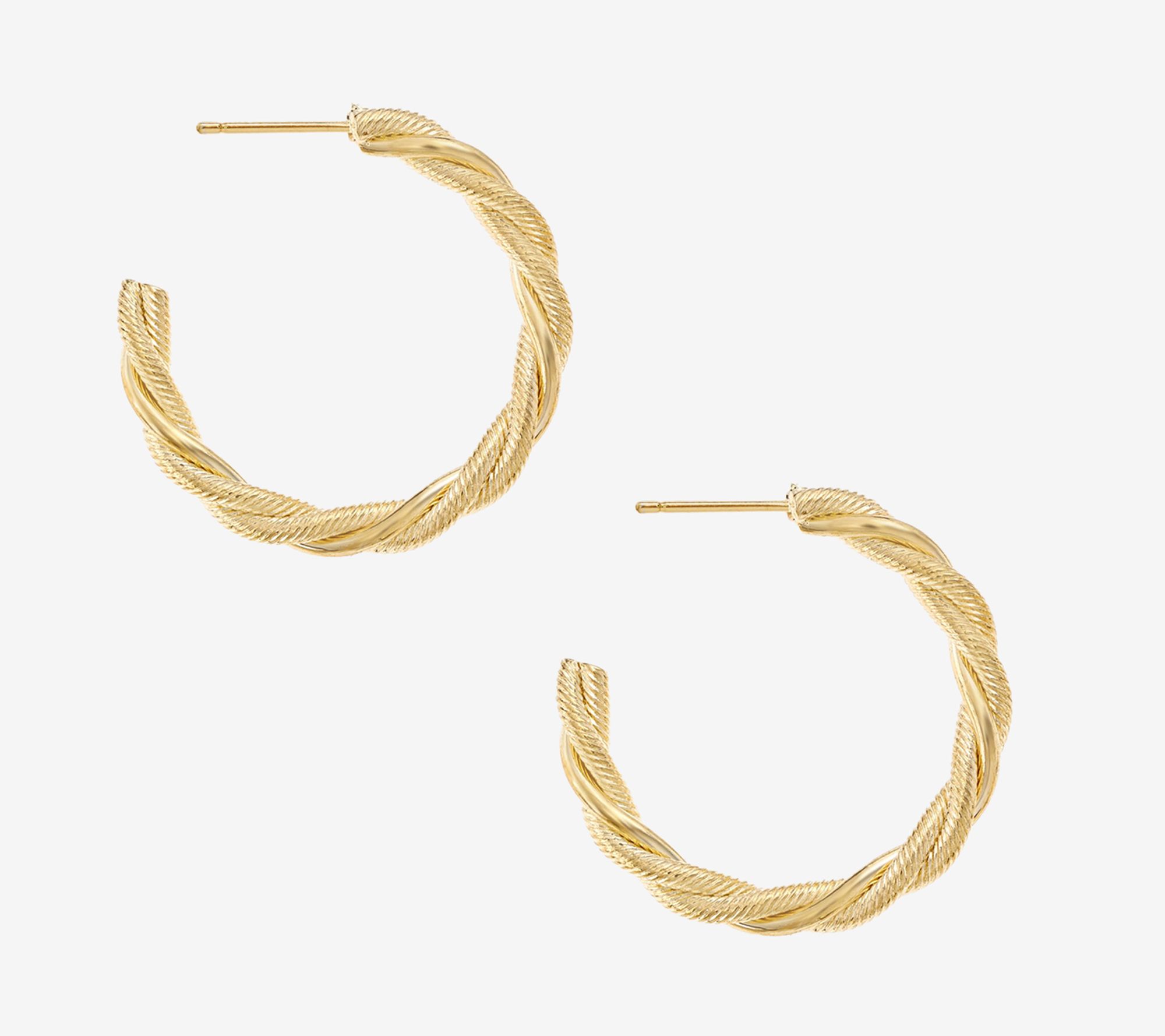 Ettika Polished & Textured Twisted Hoop Earring