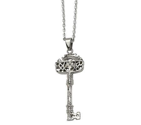 Steel by Design Mens Key Pendant w/ 22 Chain