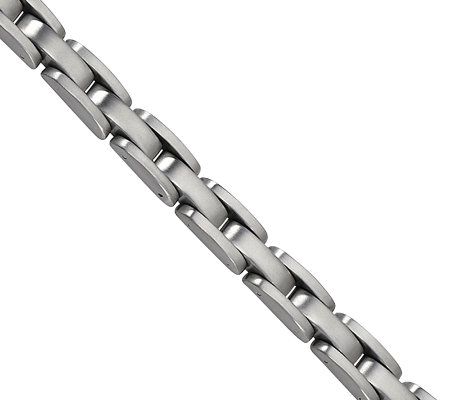 Steel by Design Mens 8 Brushed Rectangle L in k Bracelet