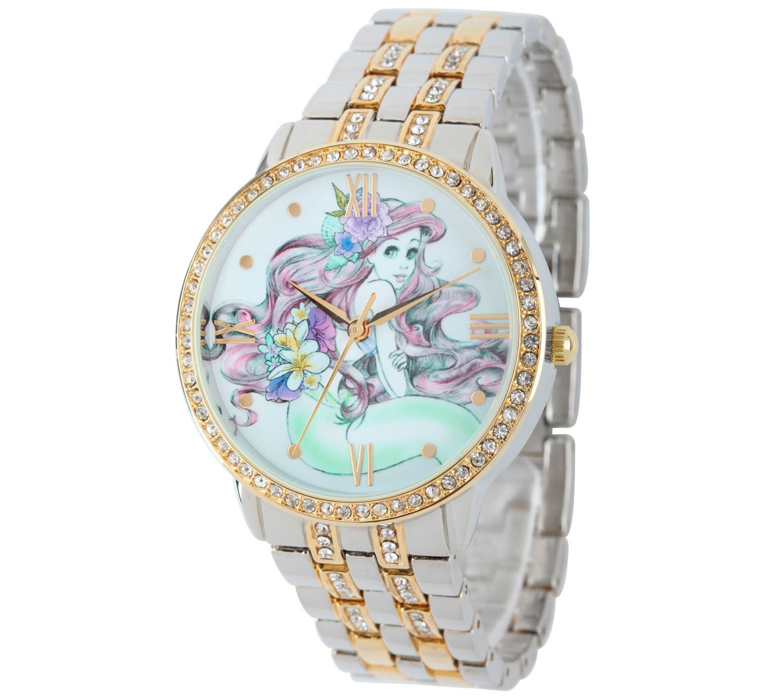 Disney Ariel Womens Glitz Bracelet Watch