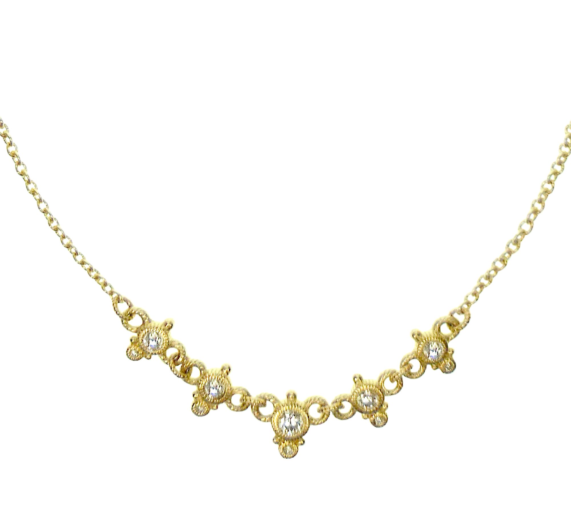Judith Ripka 14K Gold 3/8 cttw Diamond Necklace