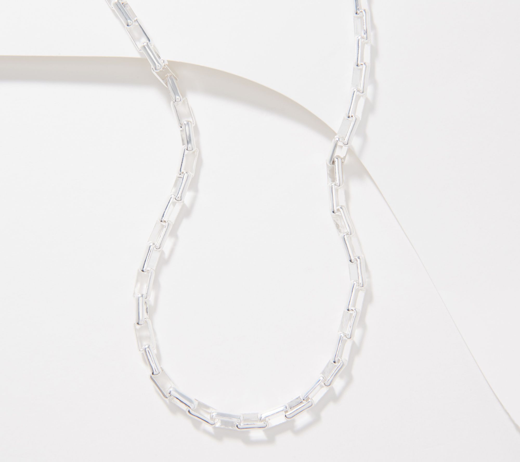 UltraFine Silver 18 Polished Bold Link Necklace, 32.5g