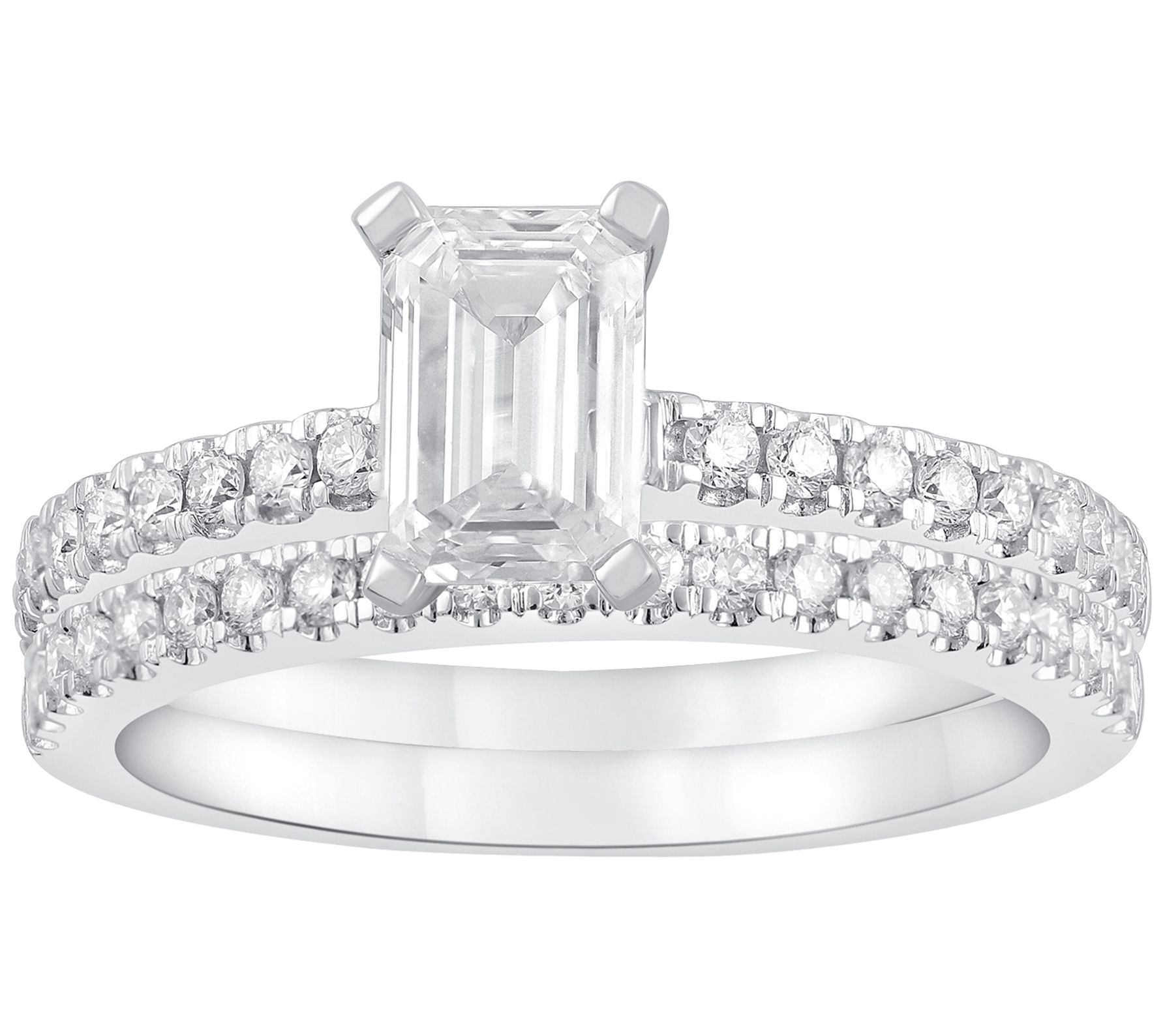 Fire Light Lab Grown 14K Diamond Bridal Set, 1. 50 cttw