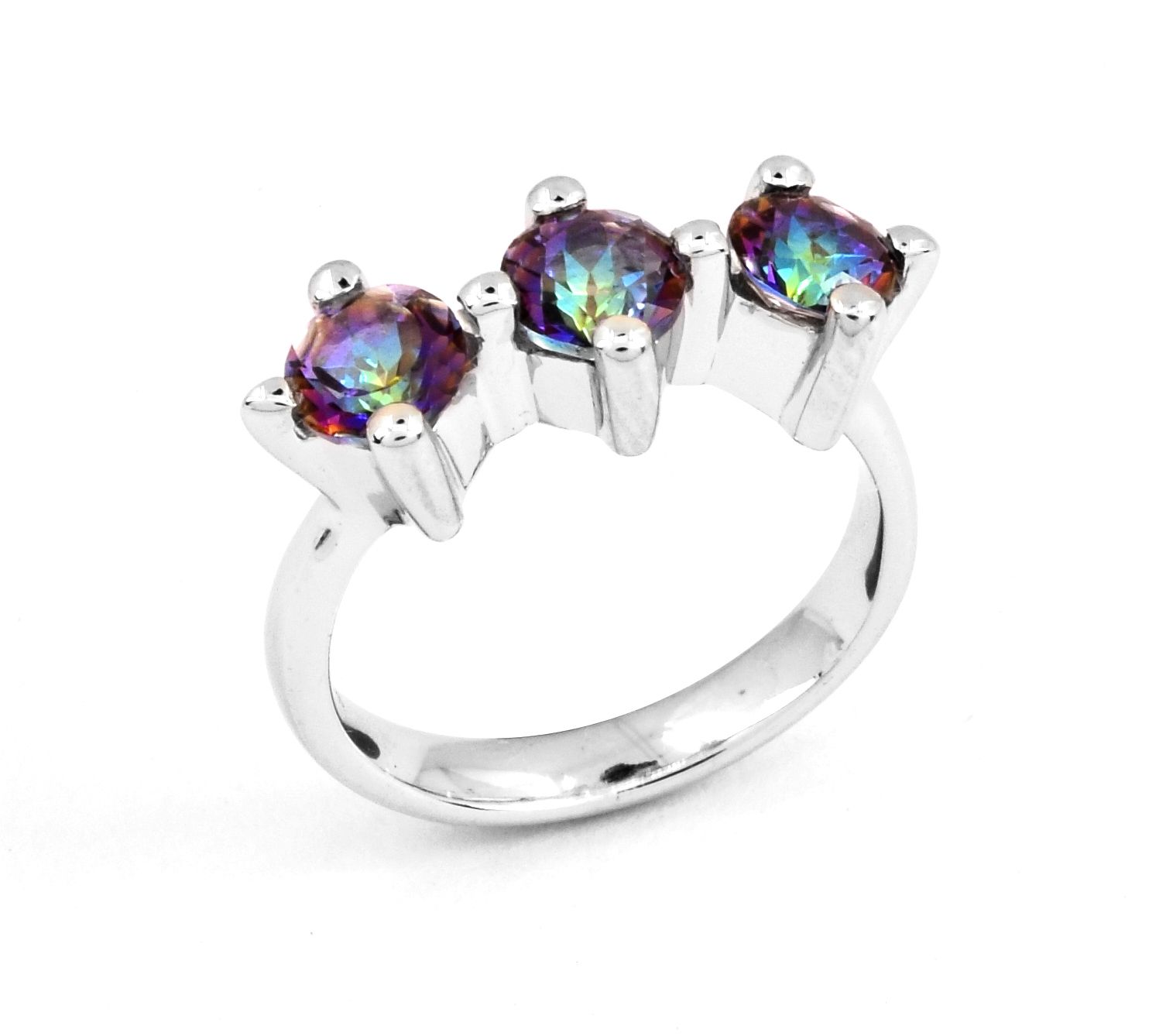 Affinity Gems Sterling Silver Blue Coated Quart Ring