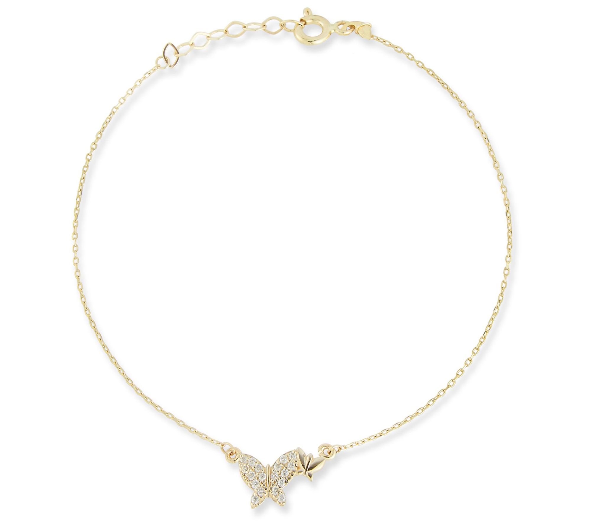 Luminosa Gold Diamond Double Butterfly Bracelet, 14K