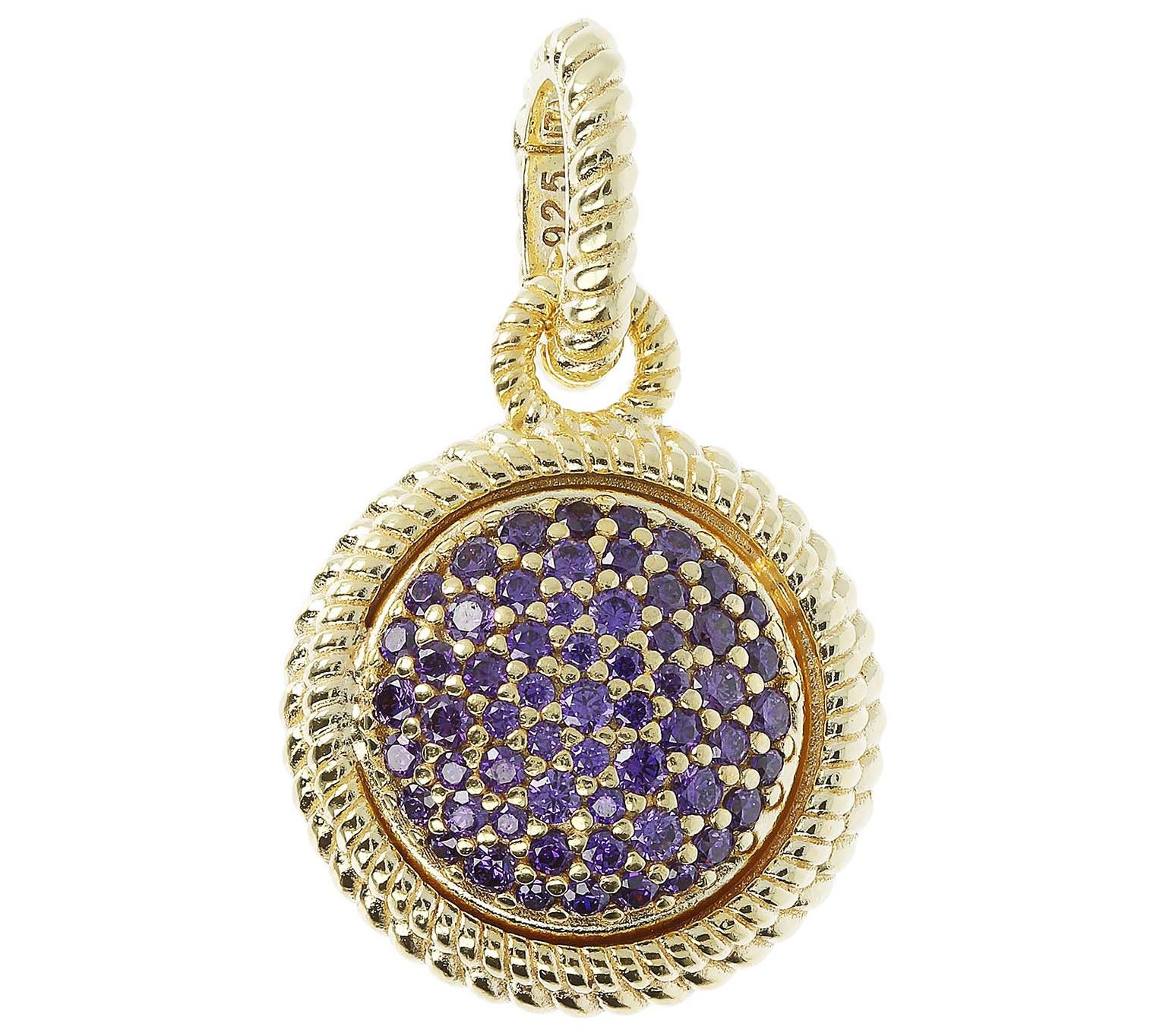 Judith Ripka Verona 14K Yellow Clad Pave Cha rm Enhancer