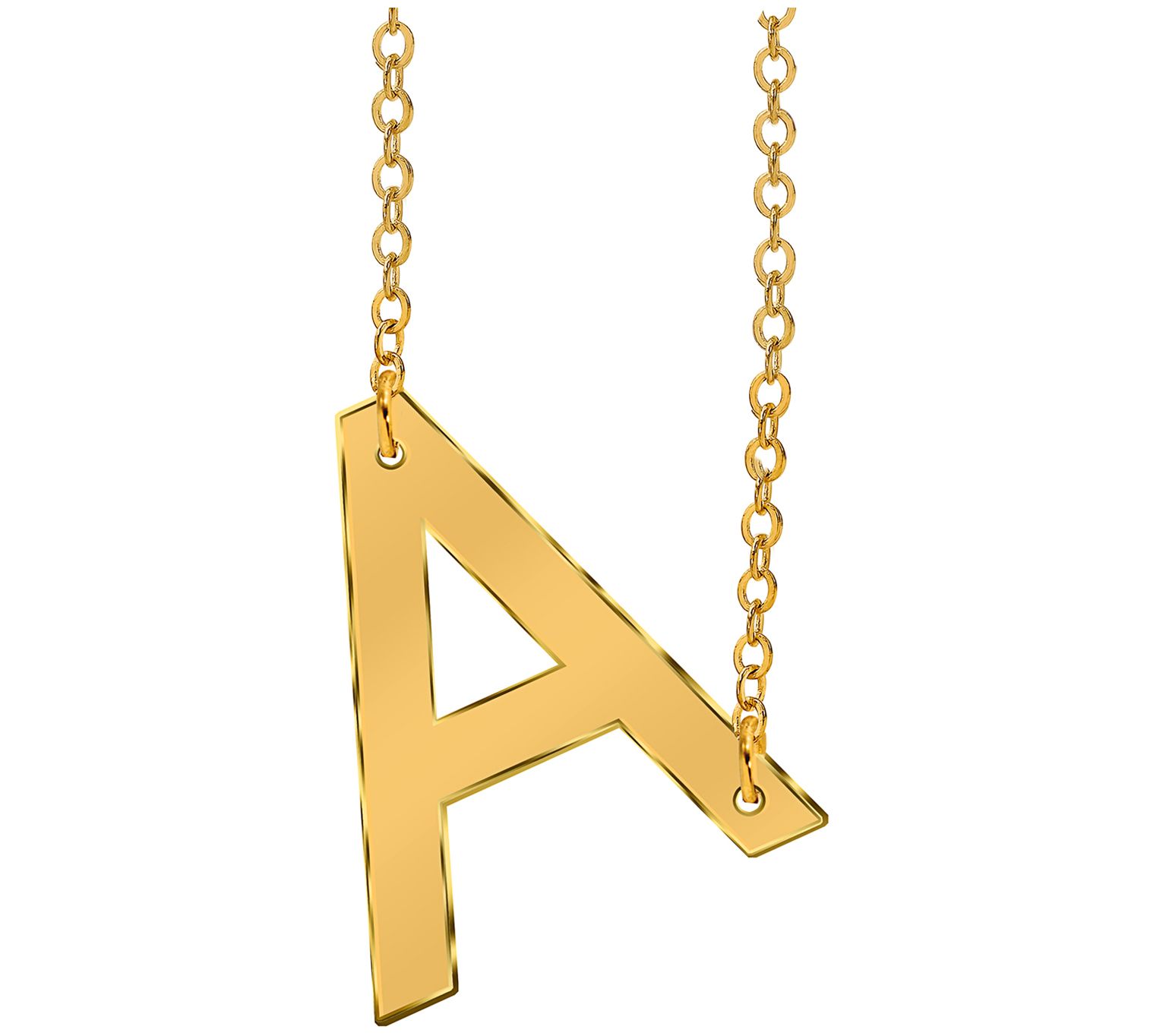 14K Gold-Plated Sterling Silver Personalized Initial Necklace