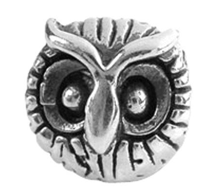 Prerogatives Sterling Owl Head Bead