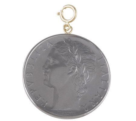 My Lira 1-1/2 100-Lire Coin Charm, 14K Gold