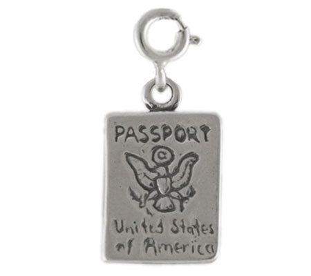 Sterling Passport Charm