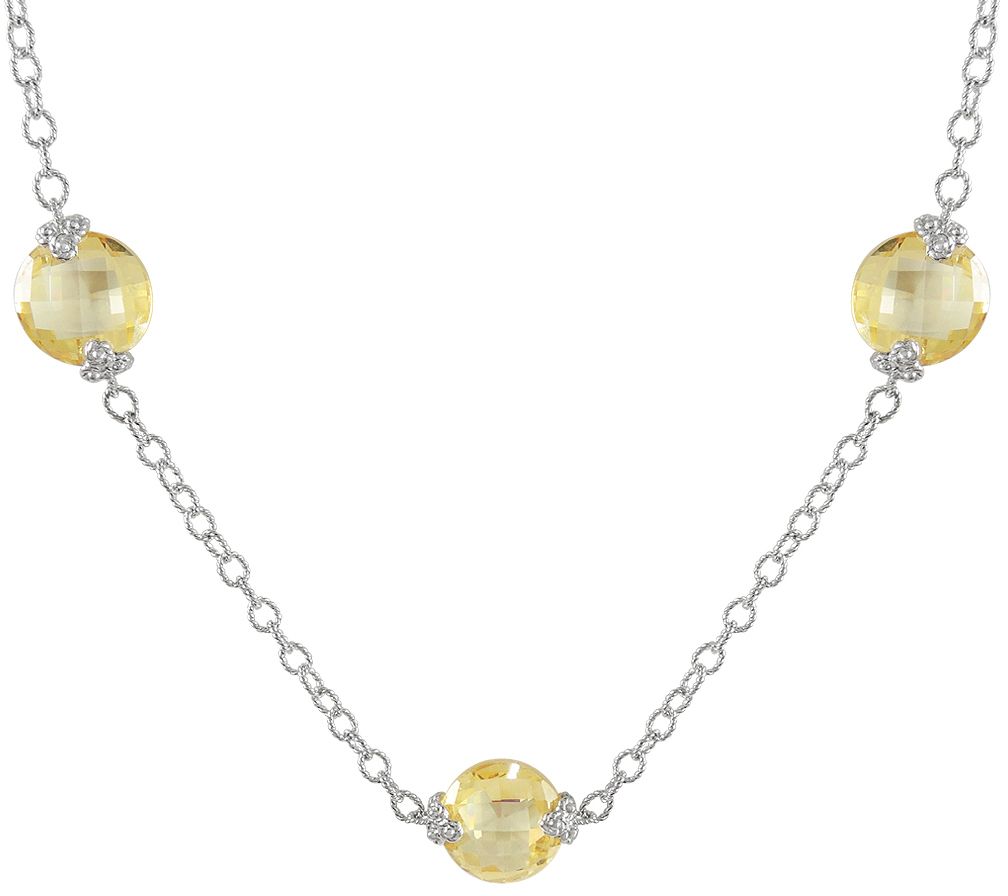 Judith Ripka Sterling Diamonique 18 Olivia Nec klace