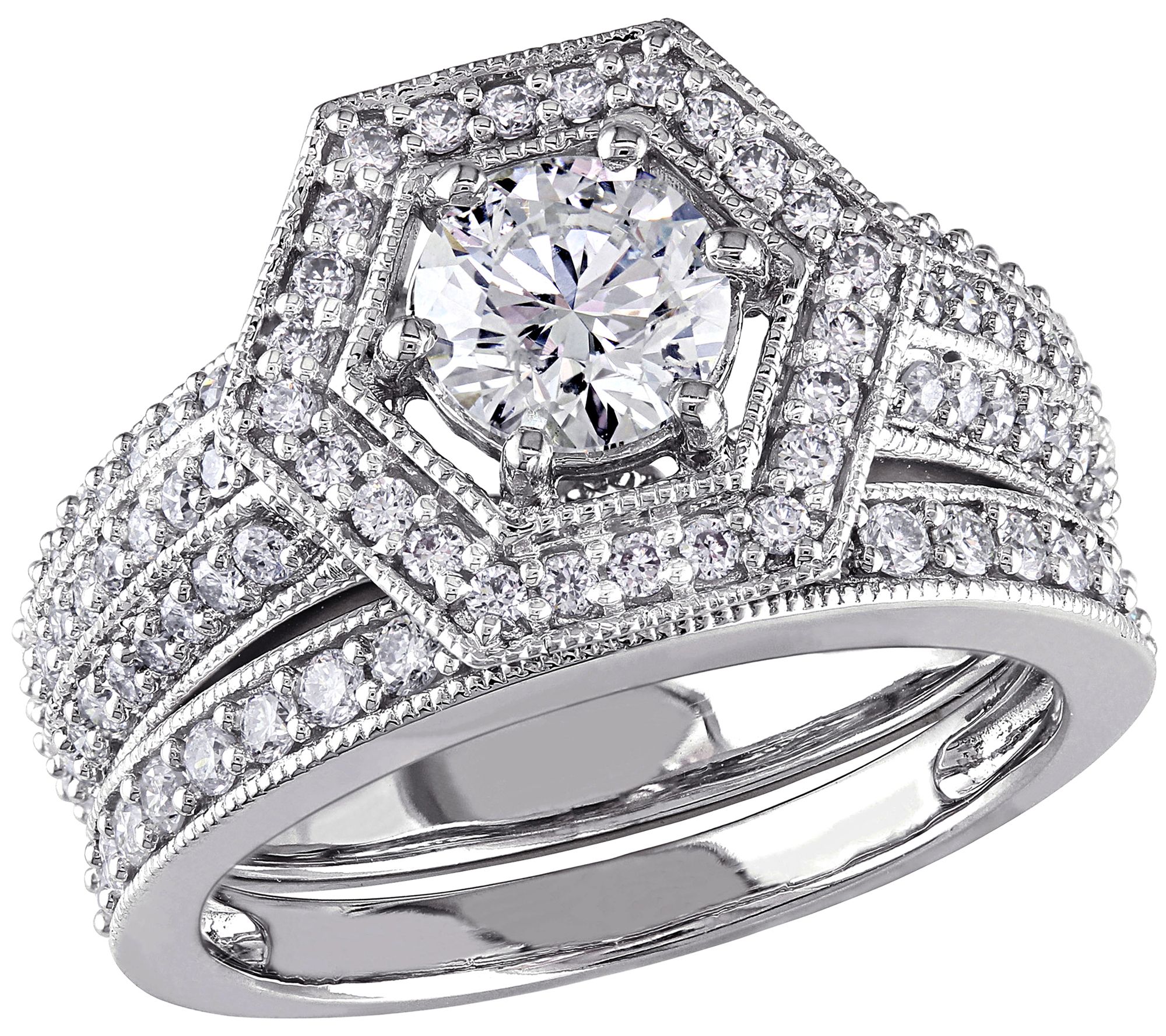 Affinity 1.45 cttw Diamond Bridal Ring Set, 14K