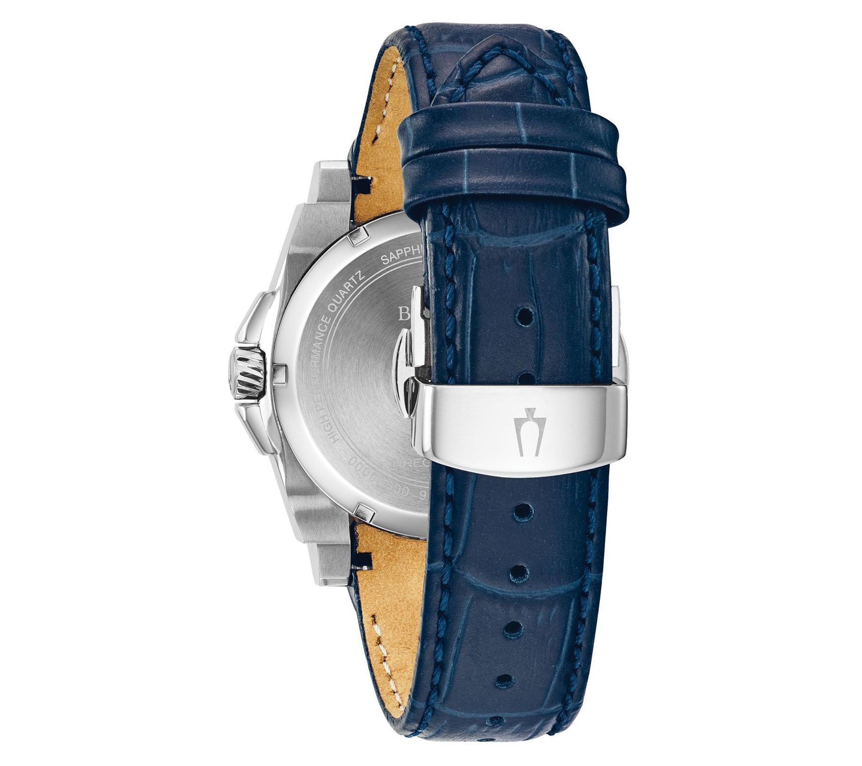 Bulova Women's Precisionist Diamond Blue Leather Watch