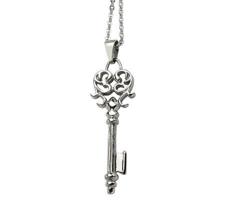 Steel by Design Key Pendant with 22 Chain