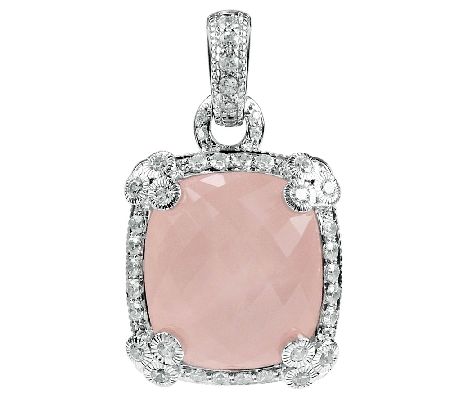 Judith Ripka Sterling Rose Quartz Enhancer
