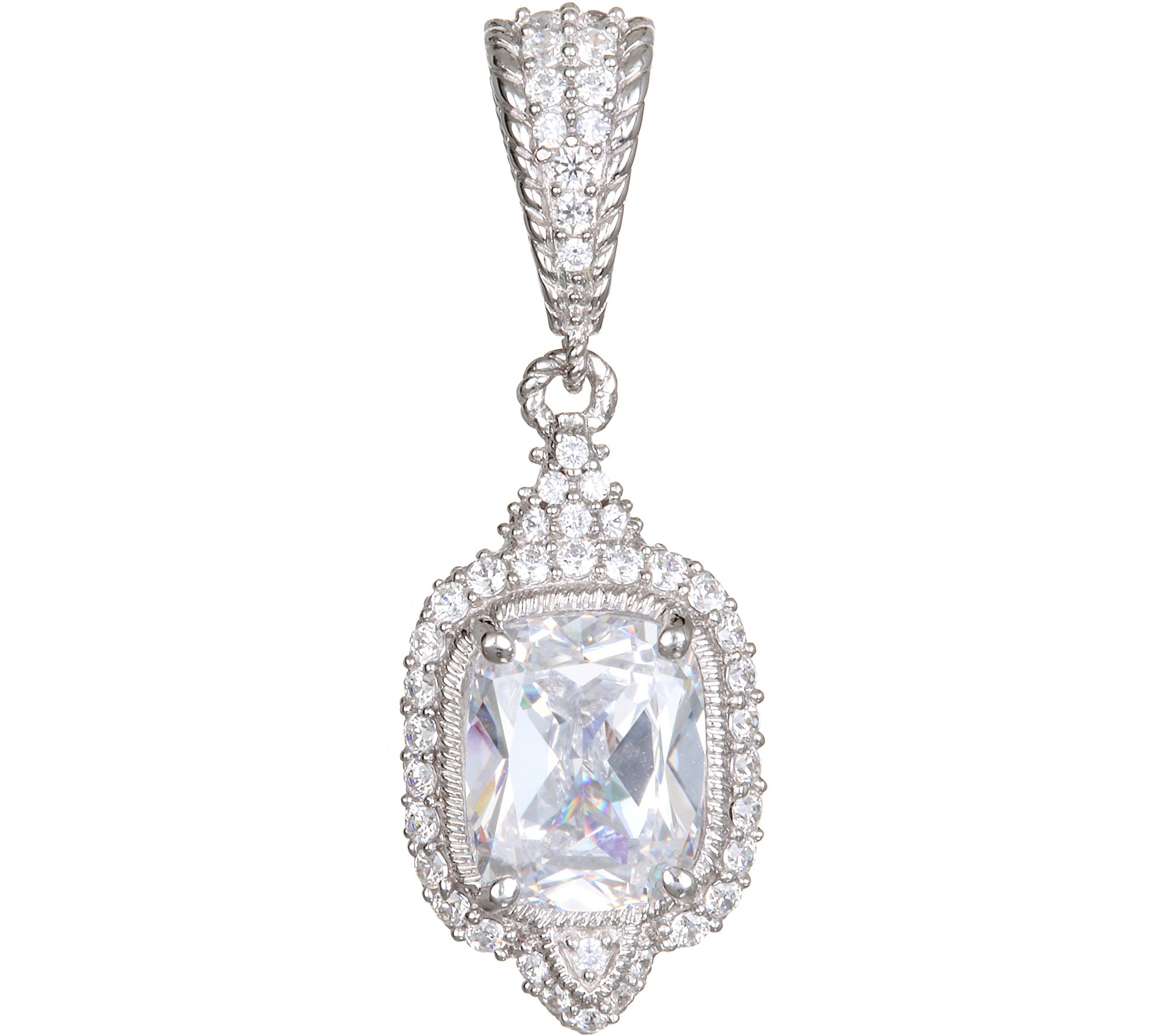 Judith Ripka Sterling 4.20 cttw Diamonique Enha ncer