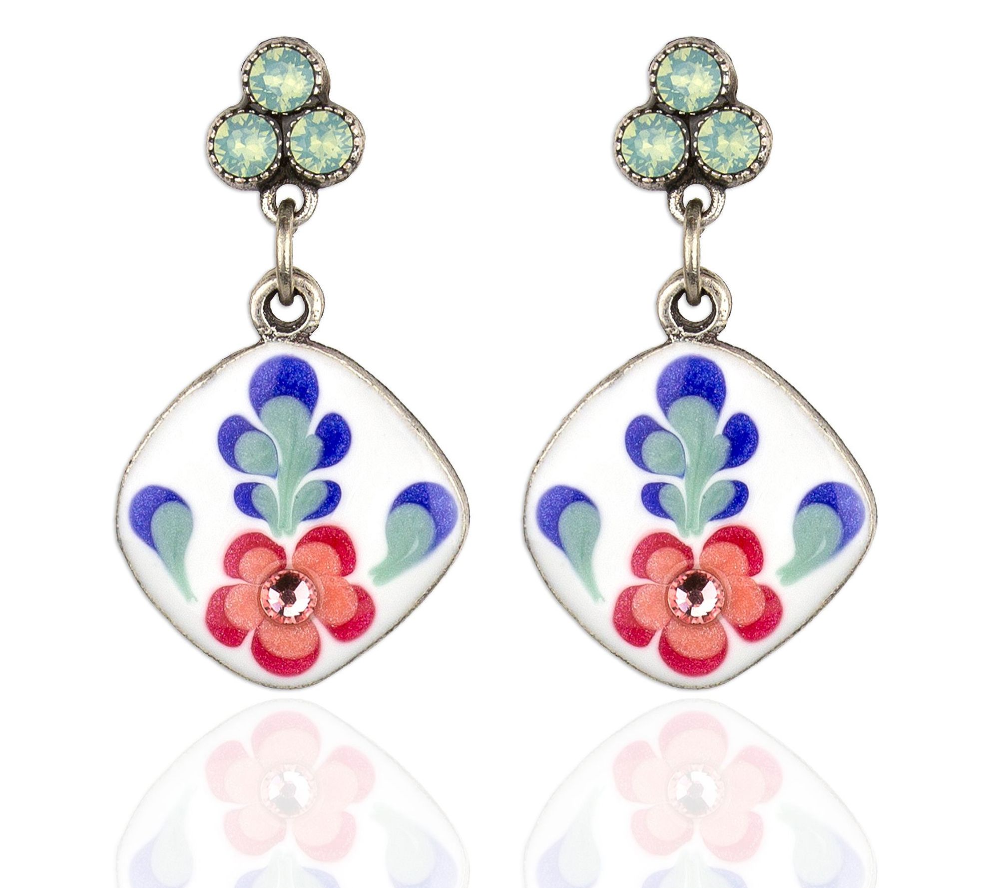 Anne Koplik Crystal Pacific Garden Drop Earring