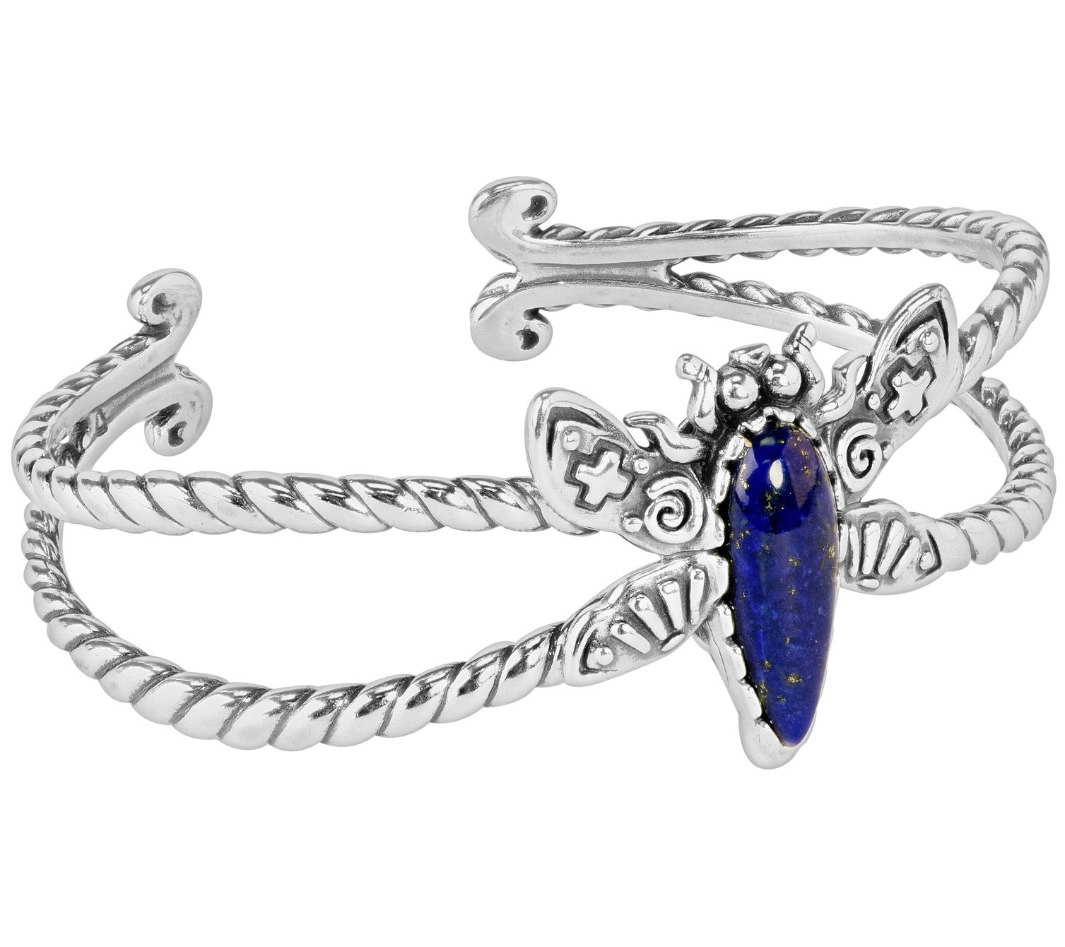 American West Sterling Gemstone Garden Critt er Cuff