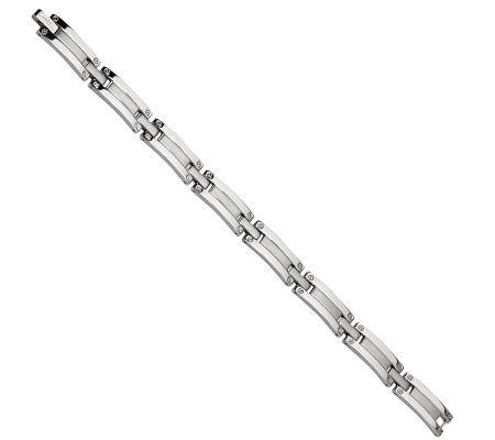 Steel By Design Mens 9 Brushed and Polished B racelet