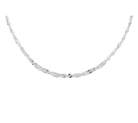 UltraFine Silver 20 Singapore Chain Necklace,6 .6g