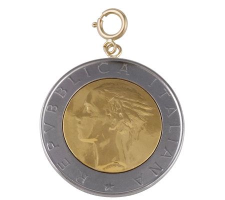 My Lira 500-Lire Coin Charm, 14K Go ld