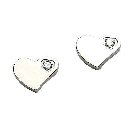 Steel by Design Polished Heart Stud Earrings