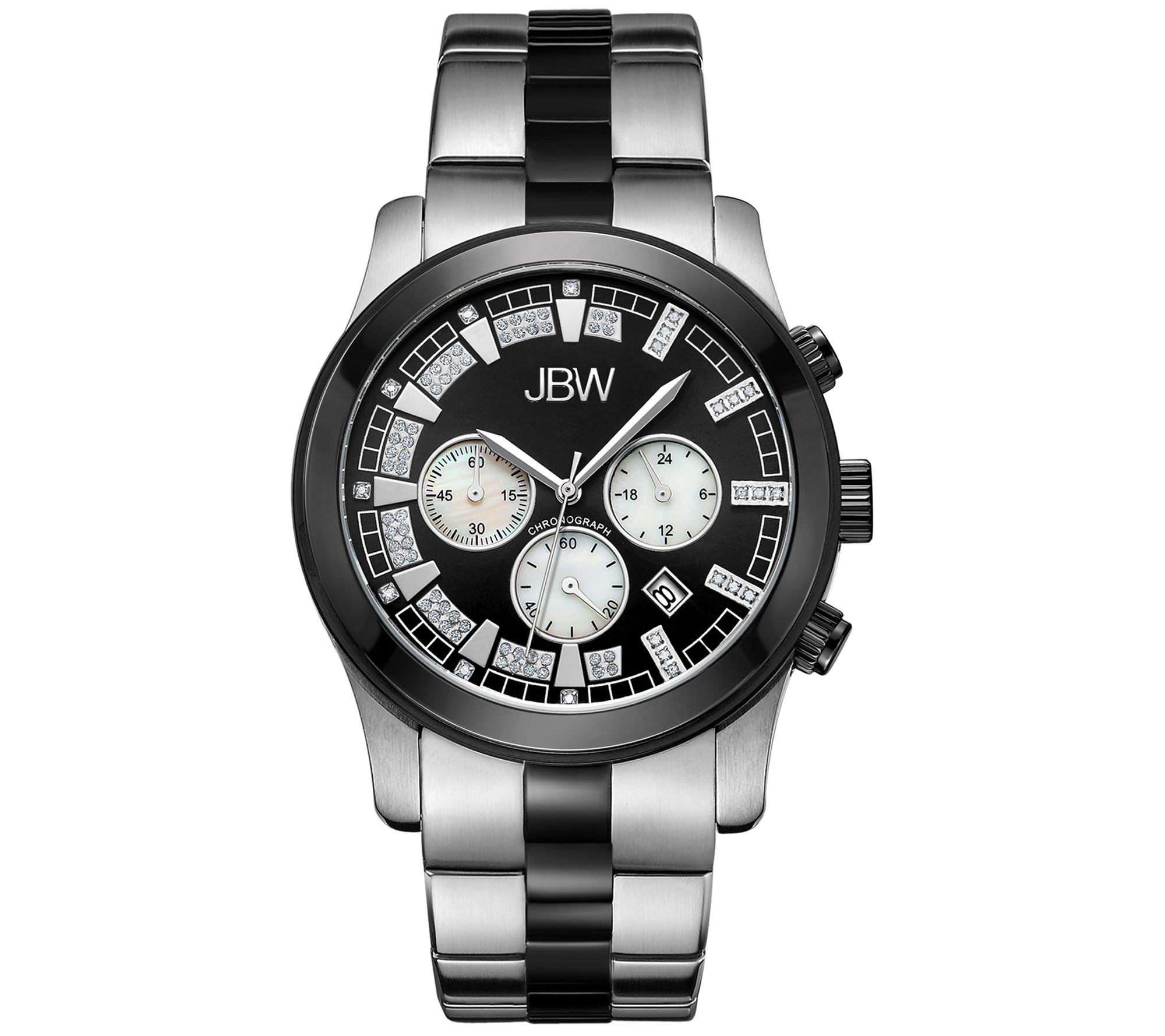 JBW Mens Delano 1/5 cttw Diamond Stainless W a tch