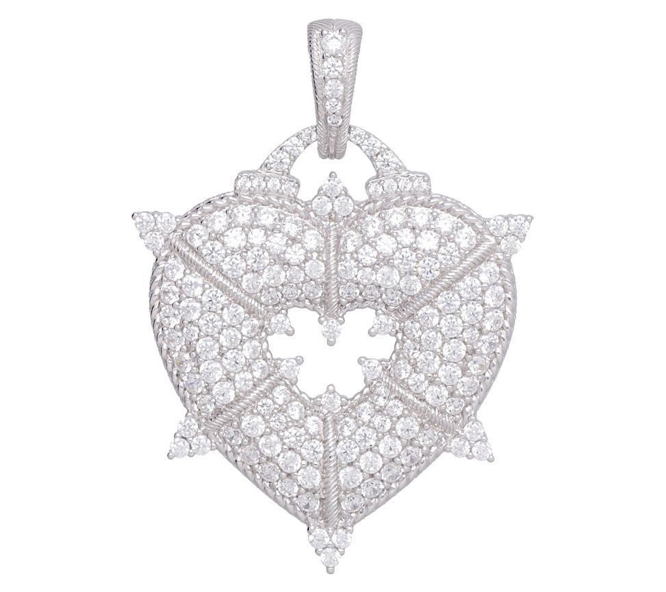 Judith Ripka Sterling Diamonique Heart Enhancer