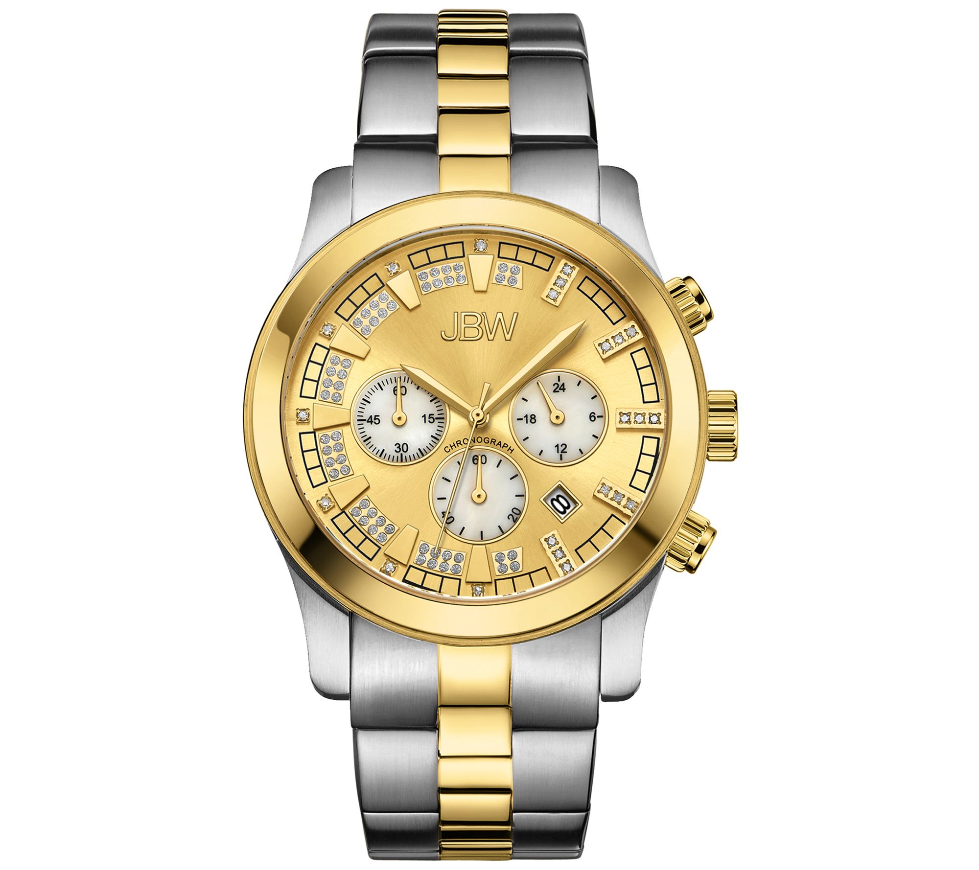JBW Mens Delano 1/5 cttw Diamond Two-Tone W at ch