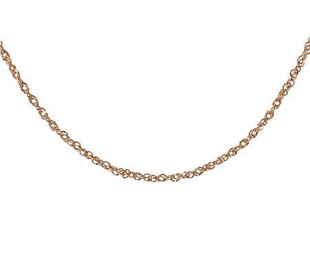 24 Diamond-Cut Singapore Necklace, 14K Gold 2. 20g