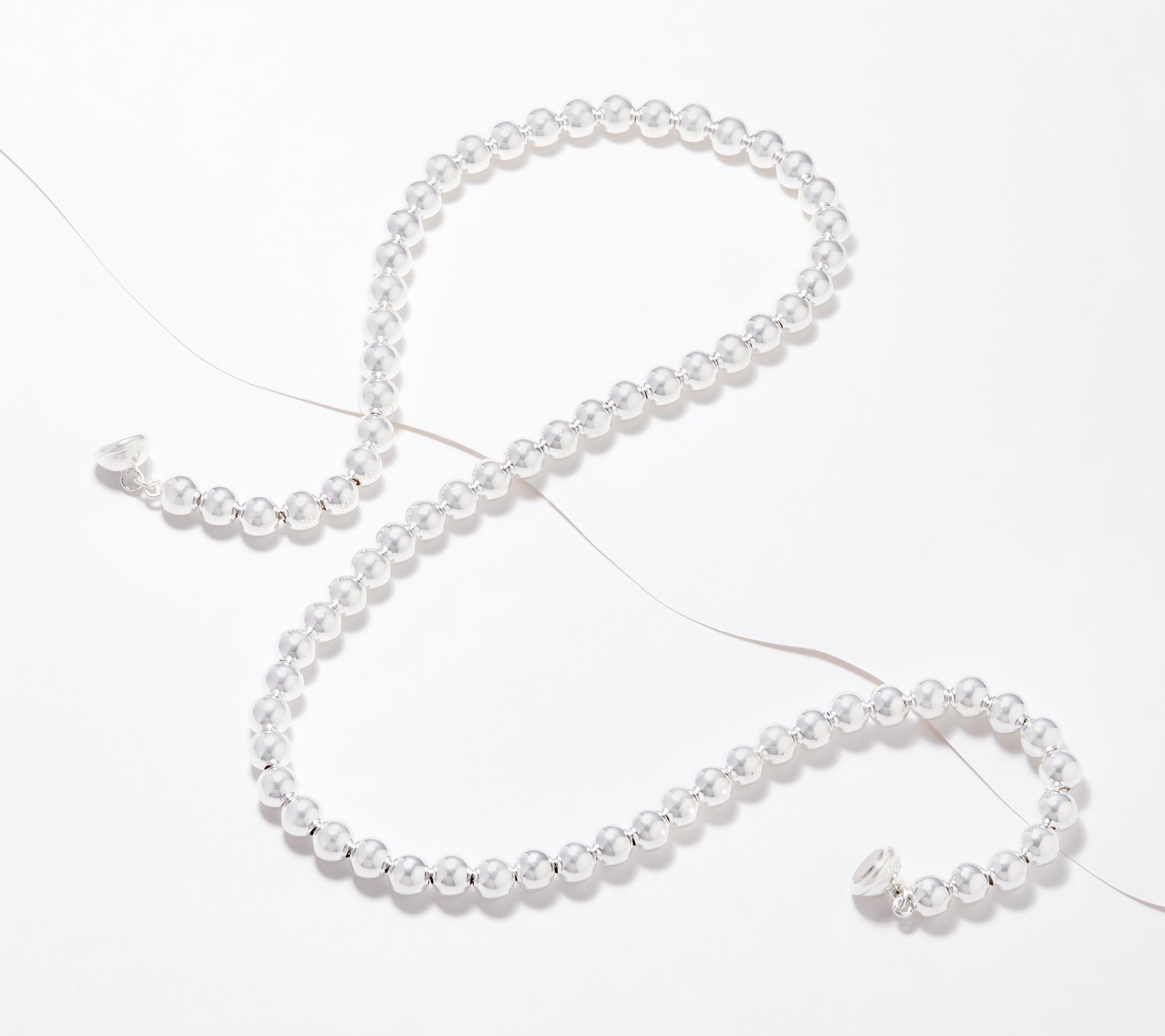 UltraFine Silver 18 Polished Magnetic Chain Necklace, 21.5g