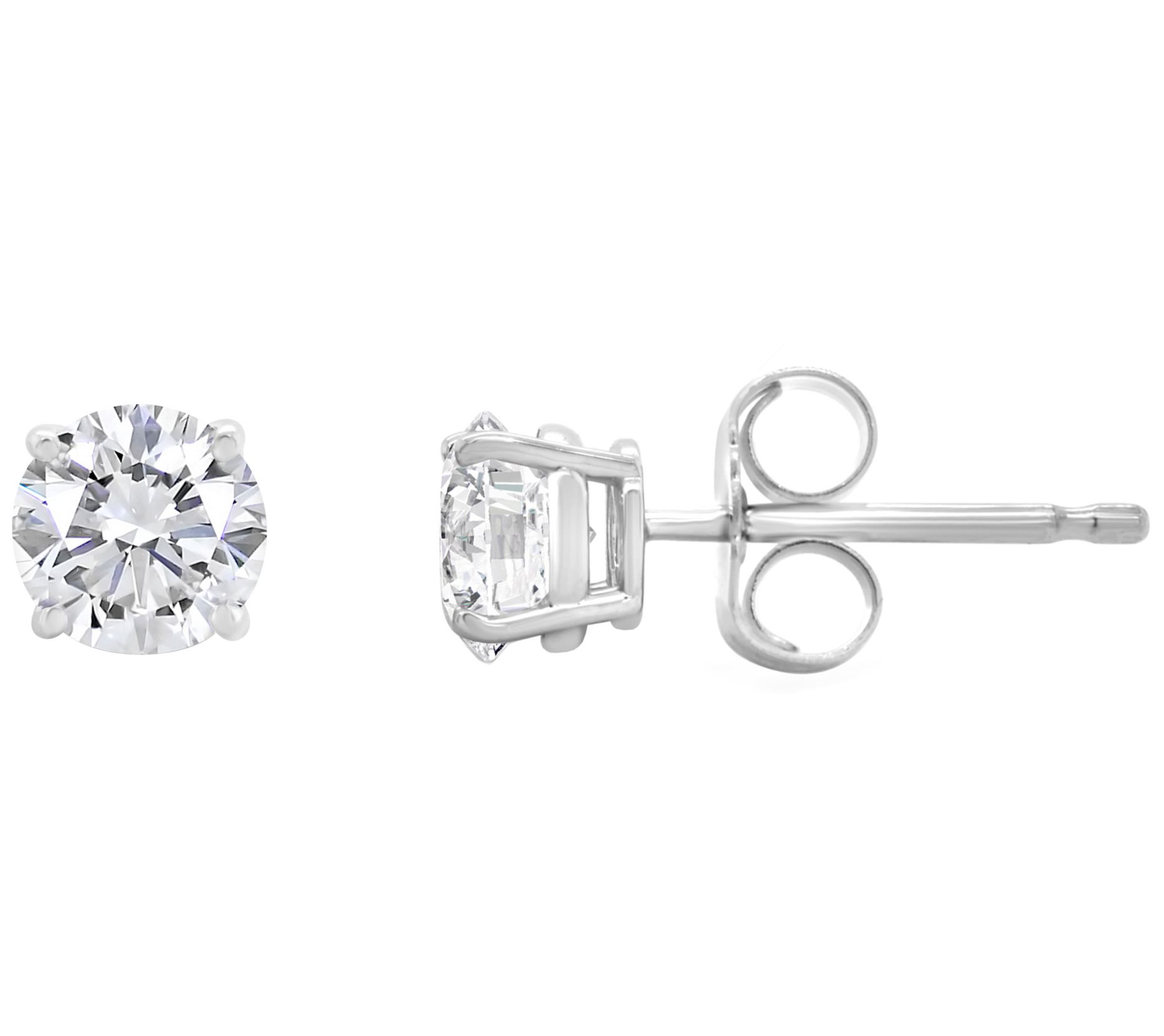 Affinity 0.75 cttw Diamond Round Stud Earrings, 14K Gold