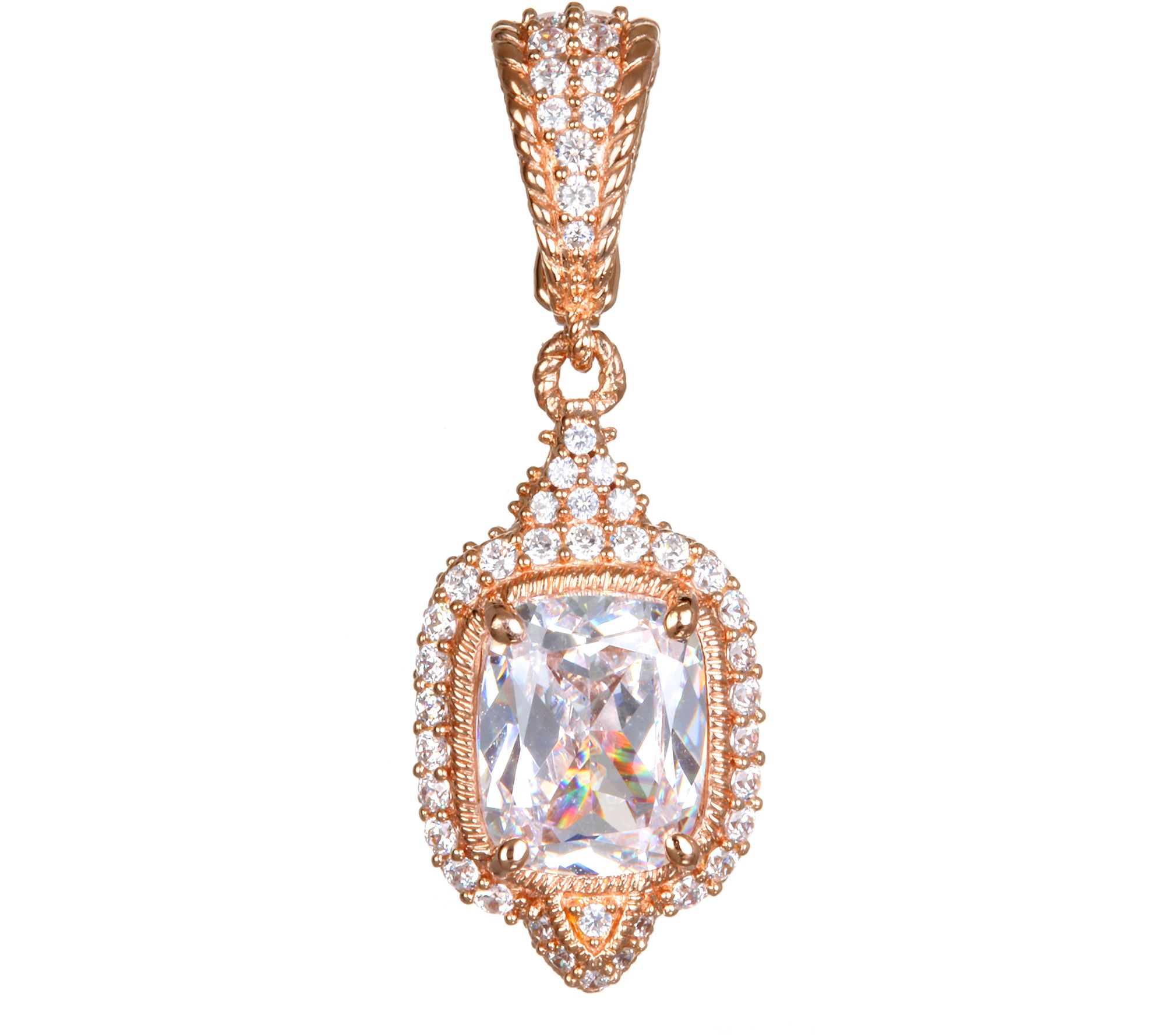 Judith Ripka Sterling & 14K Clad 4.20 cttw Diam onique Enhance
