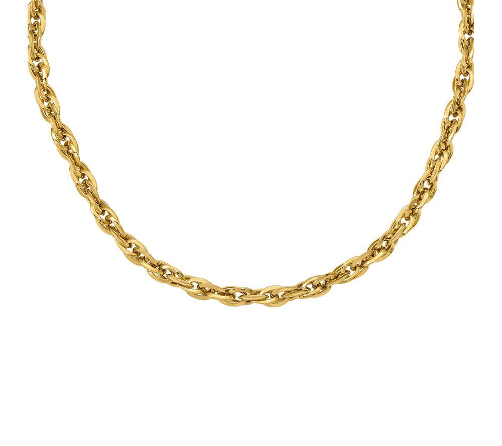Italian Gold Bold Loose Rope Necklace 14K, 8.8g